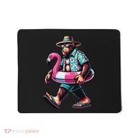 Bigfoot Flamingo Aloha Pool Party Hawaiian Party Mousepad thumb 0
