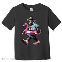 Bigfoot Flamingo Aloha Pool Party Hawaiian Party Toddler T-Shirt thumb 0