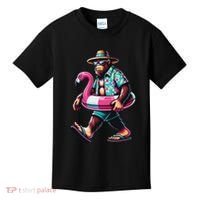 Bigfoot Flamingo Aloha Pool Party Hawaiian Party Kids T-Shirt thumb 0