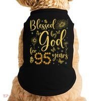 Butterfly Flower Blessed By God For 95 Years 95th Birthday Doggie Tank thumb 0