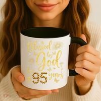 Butterfly Flower Blessed By God For 95 Years 95th Birthday Coffee Mug thumb 3
