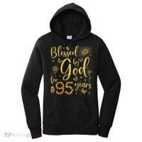 Butterfly Flower Blessed By God For 95 Years 95th Birthday Women's Hoodie thumb 0