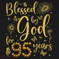 Butterfly Flower Blessed By God For 95 Years 95th Birthday Women's Hoodie thumb 2