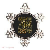 Butterfly Flower Blessed By God For 95 Years 95th Birthday Ornament thumb 0