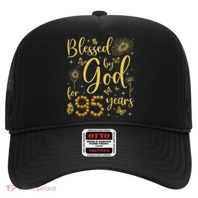 Butterfly Flower Blessed By God For 95 Years 95th Birthday Hat