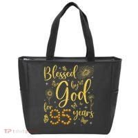Butterfly Flower Blessed By God For 95 Years 95th Birthday Tote Bag thumb 0