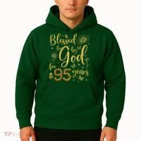 Butterfly Flower Blessed By God For 95 Years 95th Birthday Hoodie thumb 2