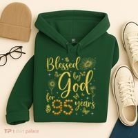 Butterfly Flower Blessed By God For 95 Years 95th Birthday Hoodie thumb 4