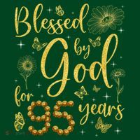 Butterfly Flower Blessed By God For 95 Years 95th Birthday Sweatshirt thumb 3