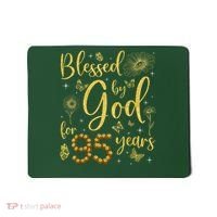 Butterfly Flower Blessed By God For 95 Years 95th Birthday Mousepad thumb 0