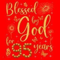 Butterfly Flower Blessed By God For 95 Years 95th Birthday Santa Hat thumb 1