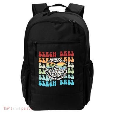 Beach Funny Babe Summer Retro Vacation Beach And Summer Leopard Backpack
