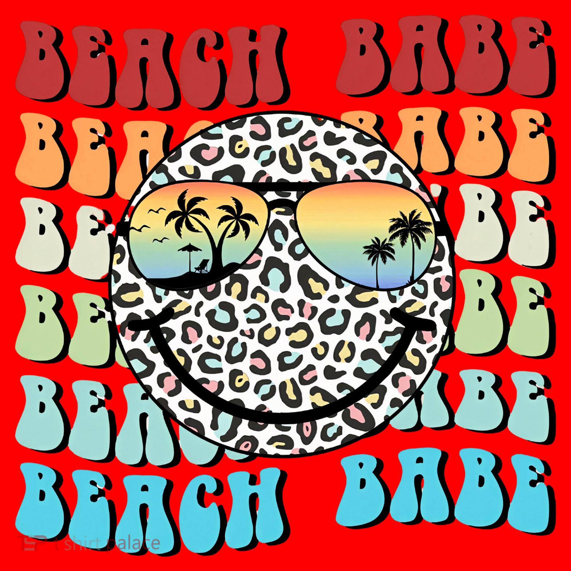 Beach Funny Babe Summer Retro Vacation Beach And Summer Leopard Santa Hat