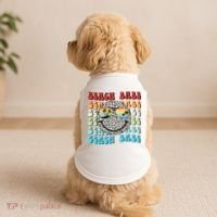 Beach Funny Babe Summer Retro Vacation Beach And Summer Leopard Doggie Tank thumb 2