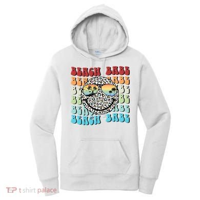 Beach Funny Babe Summer Retro Vacation Beach And Summer Leopard Women's Hoodie