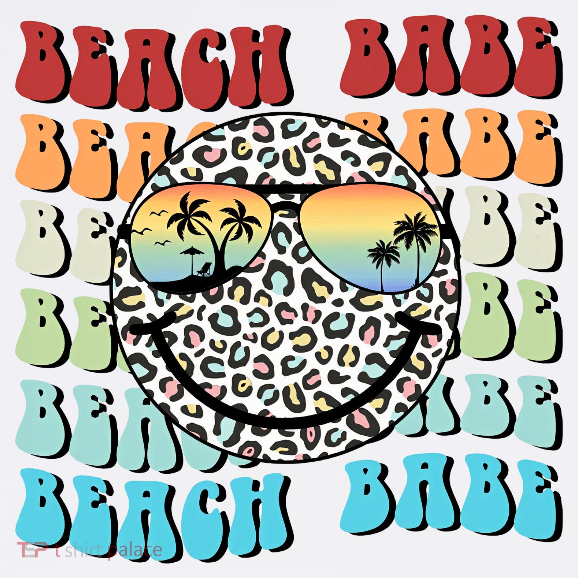 Beach Funny Babe Summer Retro Vacation Beach And Summer Leopard Baby Bodysuit