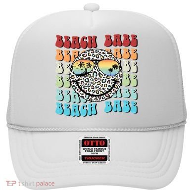 Beach Funny Babe Summer Retro Vacation Beach And Summer Leopard Hat