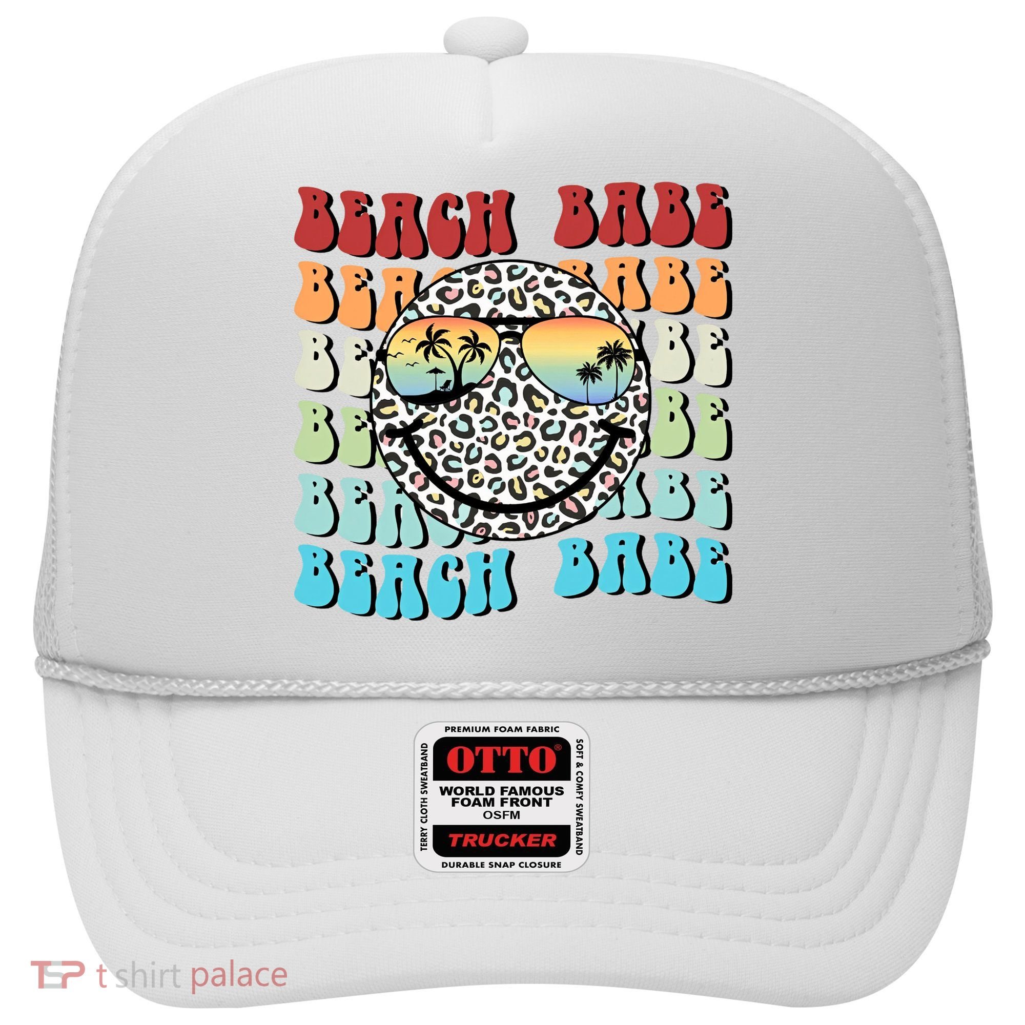 Beach Funny Babe Summer Retro Vacation Beach And Summer Leopard Hat