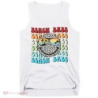 Beach Funny Babe Summer Retro Vacation Beach And Summer Leopard Tank Top thumb 0