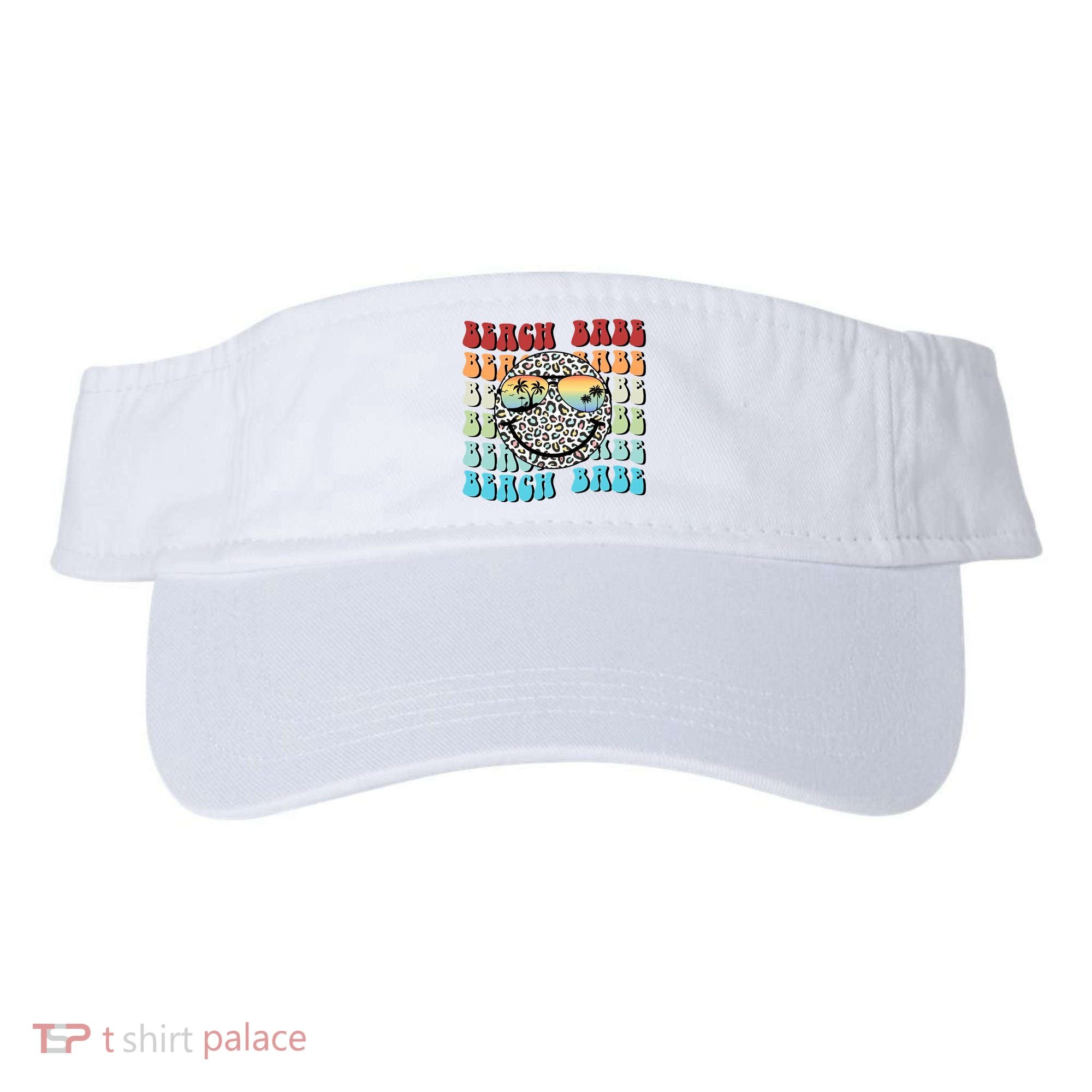 Beach Funny Babe Summer Retro Vacation Beach And Summer Leopard Visor
