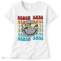 Beach Funny Babe Summer Retro Vacation Beach And Summer Leopard Women's T-Shirt thumb 0