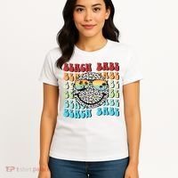 Beach Funny Babe Summer Retro Vacation Beach And Summer Leopard Women's T-Shirt thumb 4