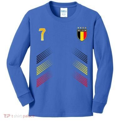 Belgium Flag Belgian Pride Lovers Kids Long Sleeve Shirt