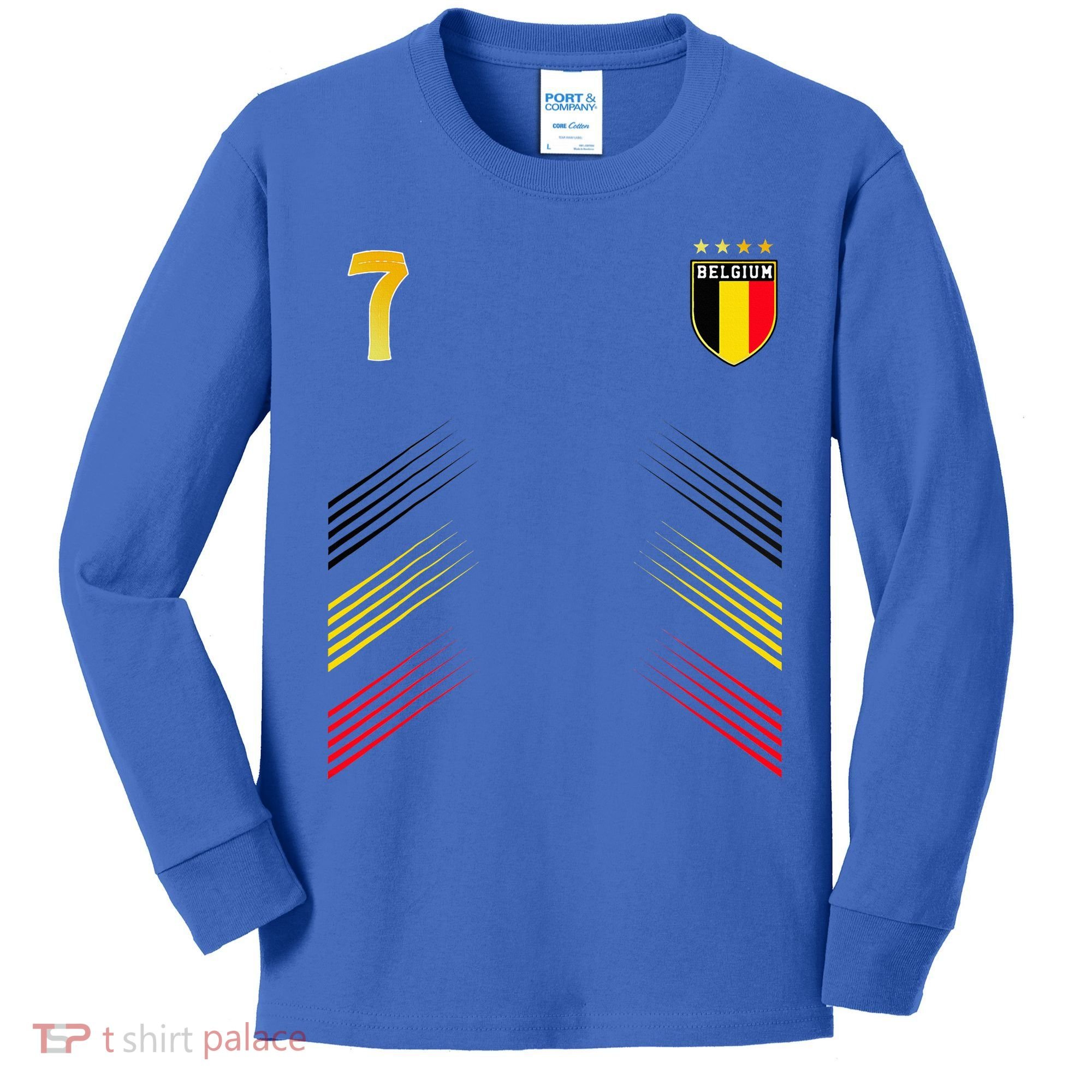 Belgium Flag Belgian Pride Lovers Kids Long Sleeve Shirt