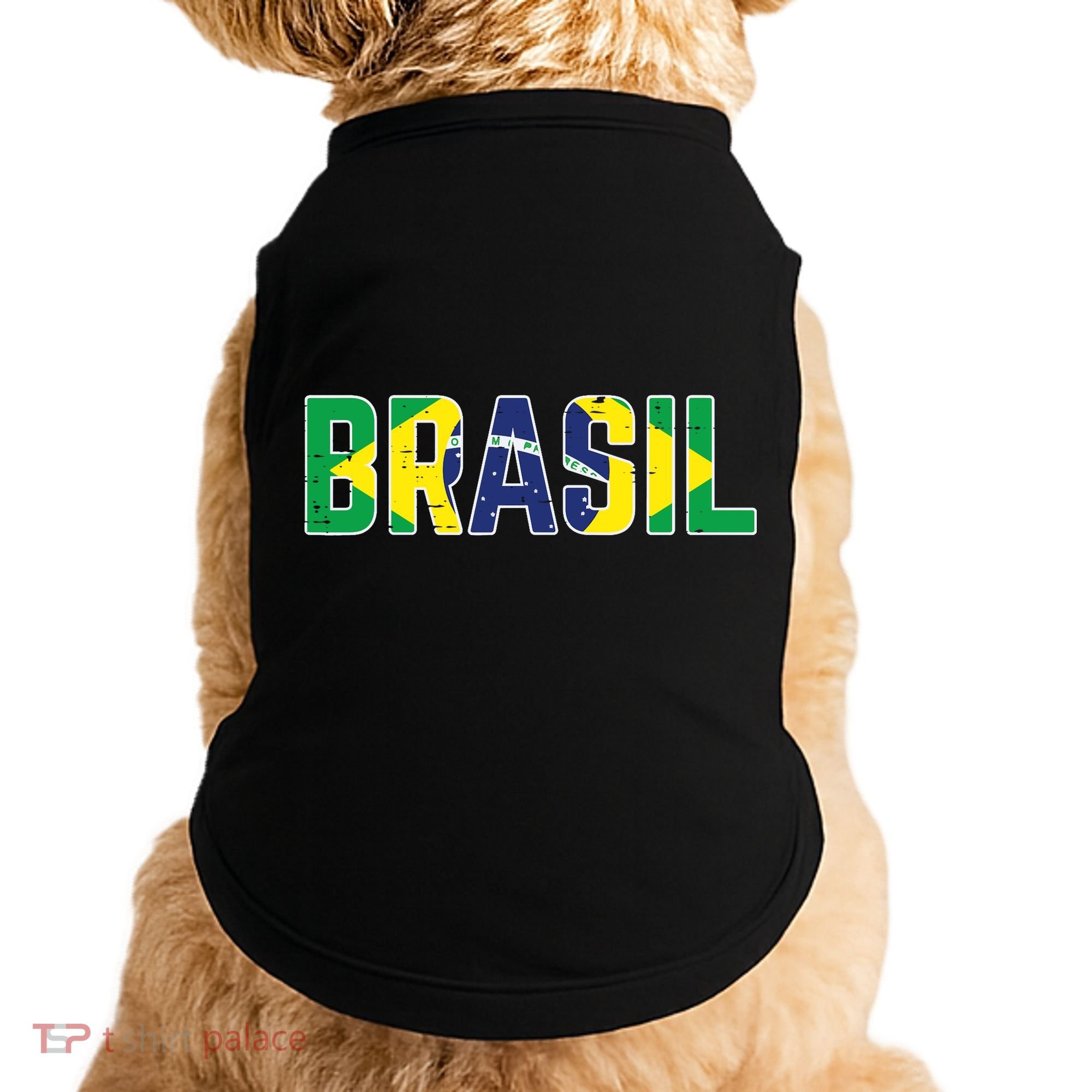 Brasil Flag Brazilian Soccer Fan Doggie Tank