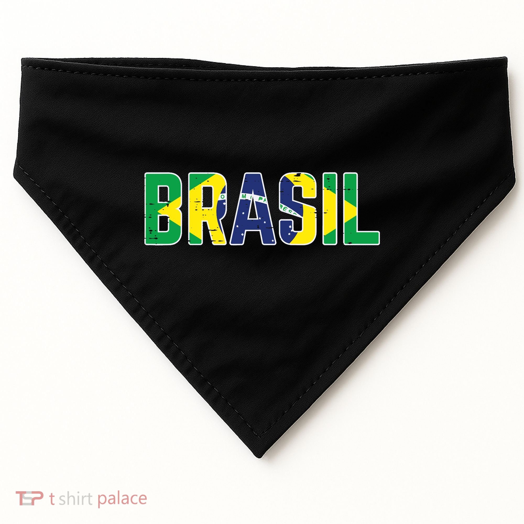 Brasil Flag Brazilian Soccer Fan USA-Made Doggie Bandana