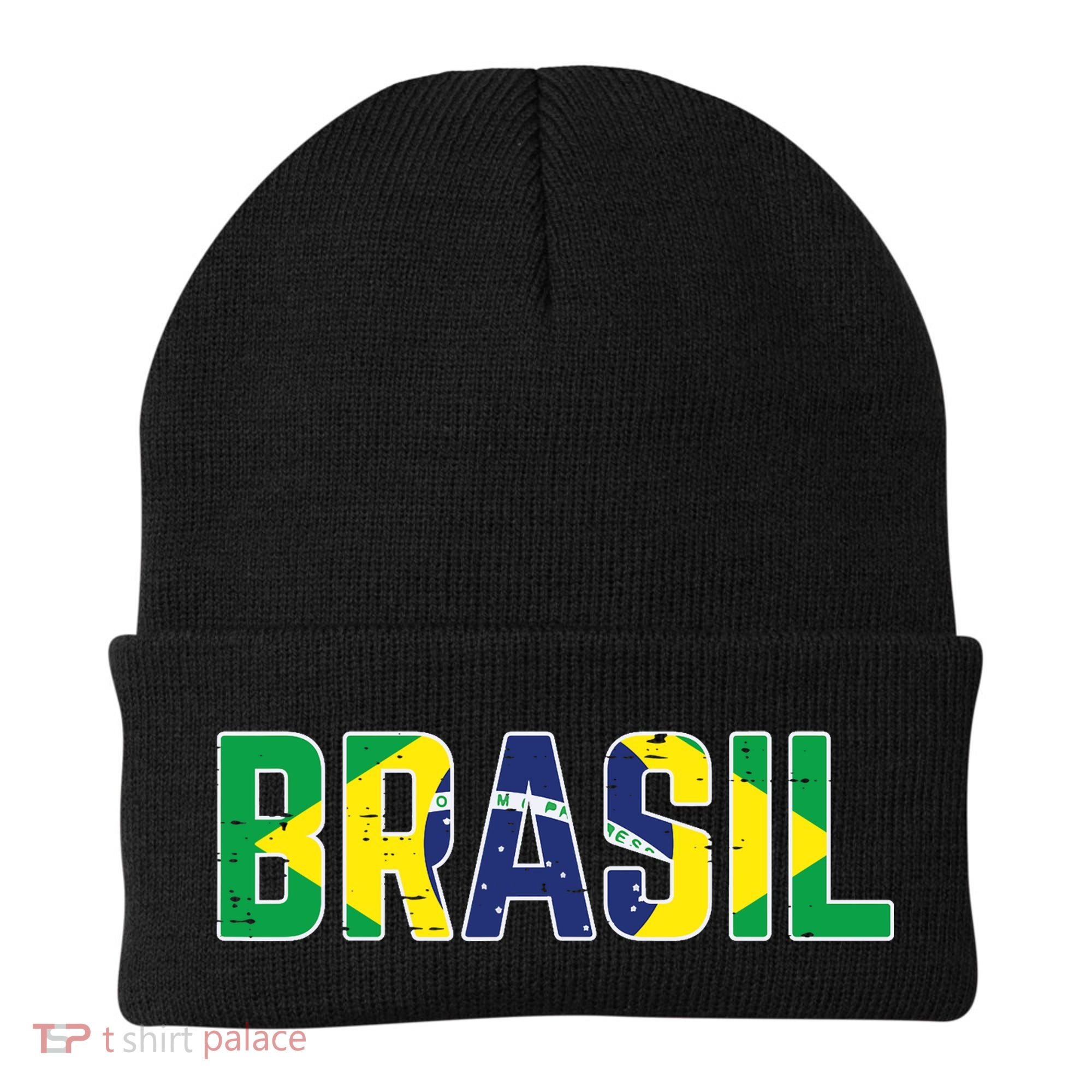 Brasil Flag Brazilian Soccer Fan Beanie