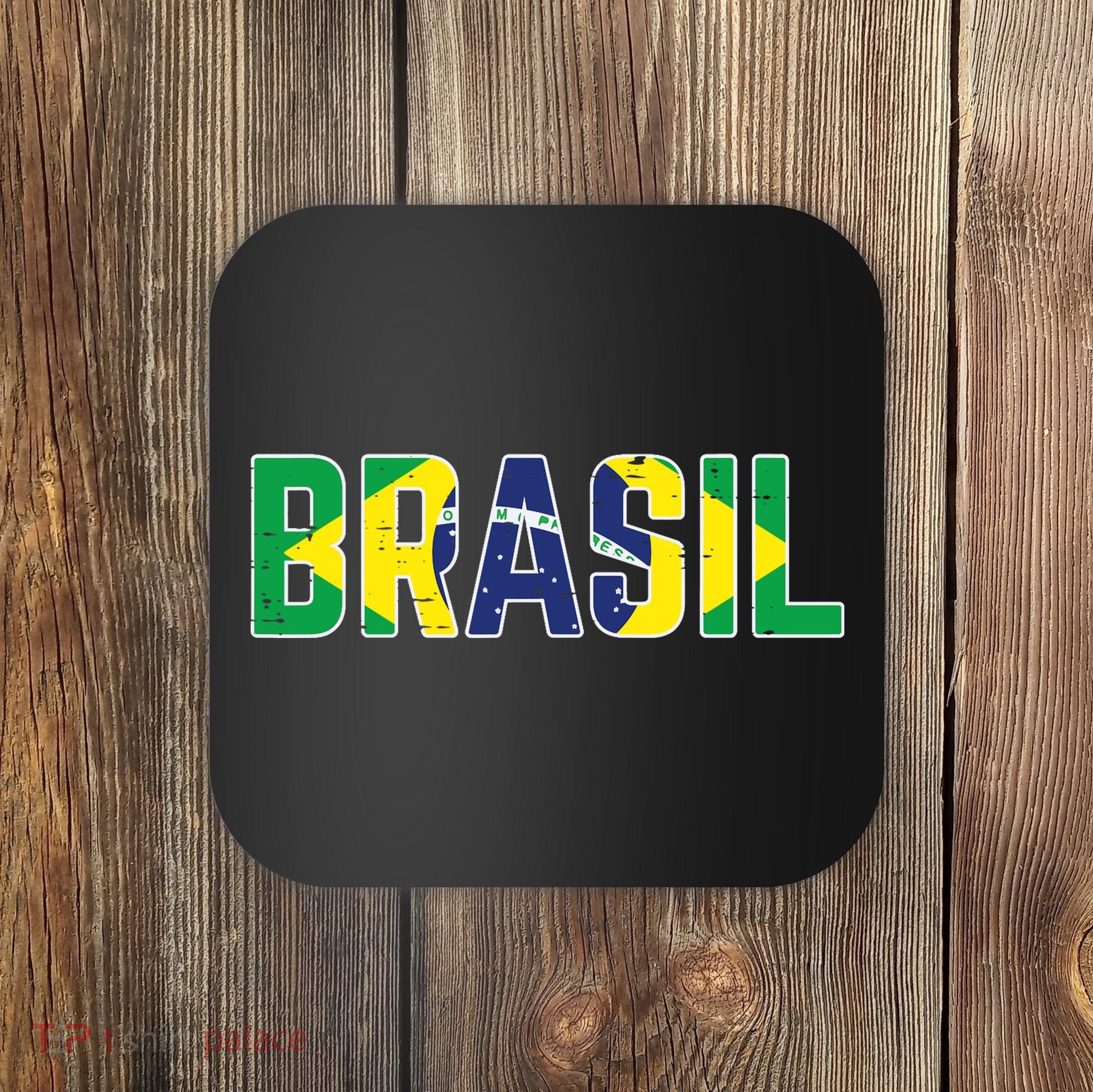 Brasil Flag Brazilian Soccer Fan Coaster