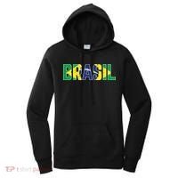 Brasil Flag Brazilian Soccer Fan Women's Hoodie thumb 0