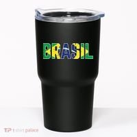Brasil Flag Brazilian Soccer Fan Tumbler thumb 0