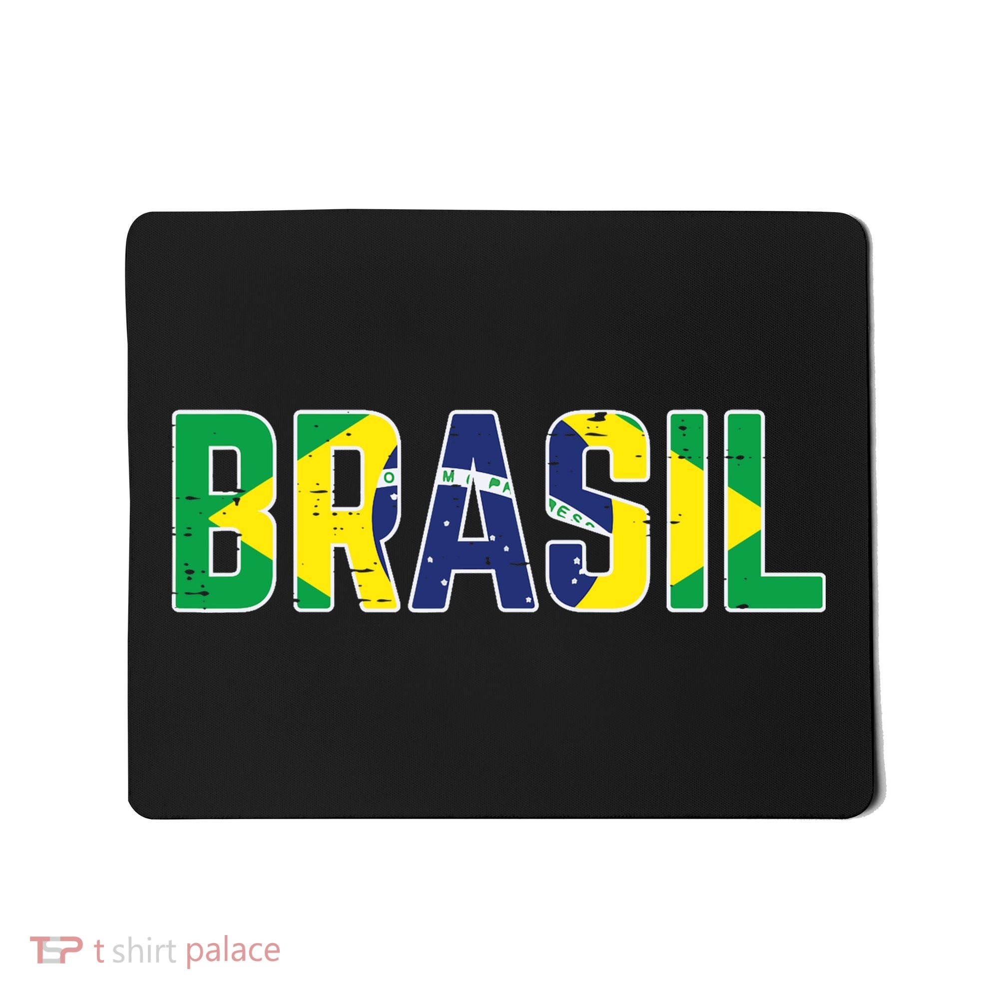 Brasil Flag Brazilian Soccer Fan Mousepad