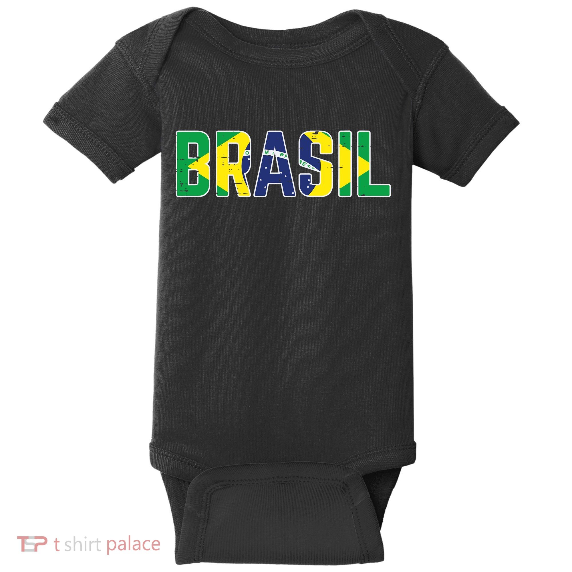 Brasil Flag Brazilian Soccer Fan Baby Bodysuit