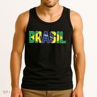 Brasil Flag Brazilian Soccer Fan Tank Top thumb 3