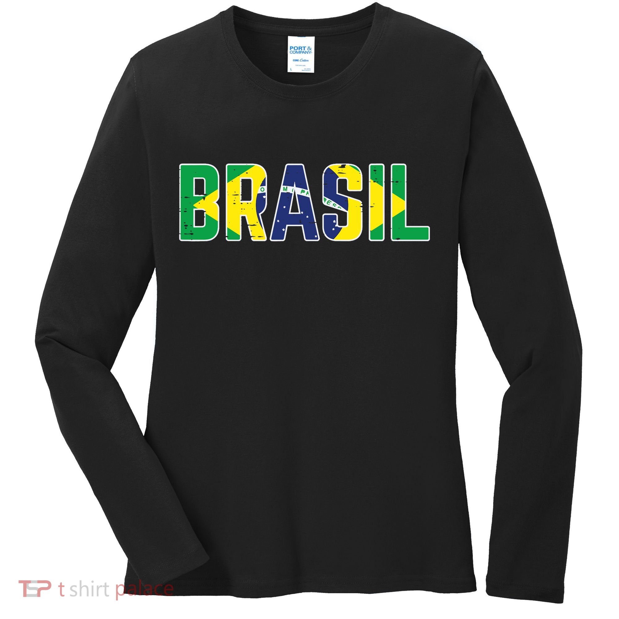 Brasil Flag Brazilian Soccer Fan Women's Long Sleeve Shirt