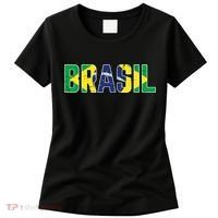 Brasil Flag Brazilian Soccer Fan Women's T-Shirt thumb 0