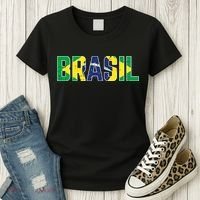 Brasil Flag Brazilian Soccer Fan Women's T-Shirt thumb 3