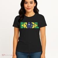 Brasil Flag Brazilian Soccer Fan Women's T-Shirt thumb 4