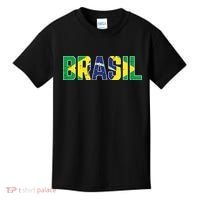 Brasil Flag Brazilian Soccer Fan Kids T-Shirt thumb 0