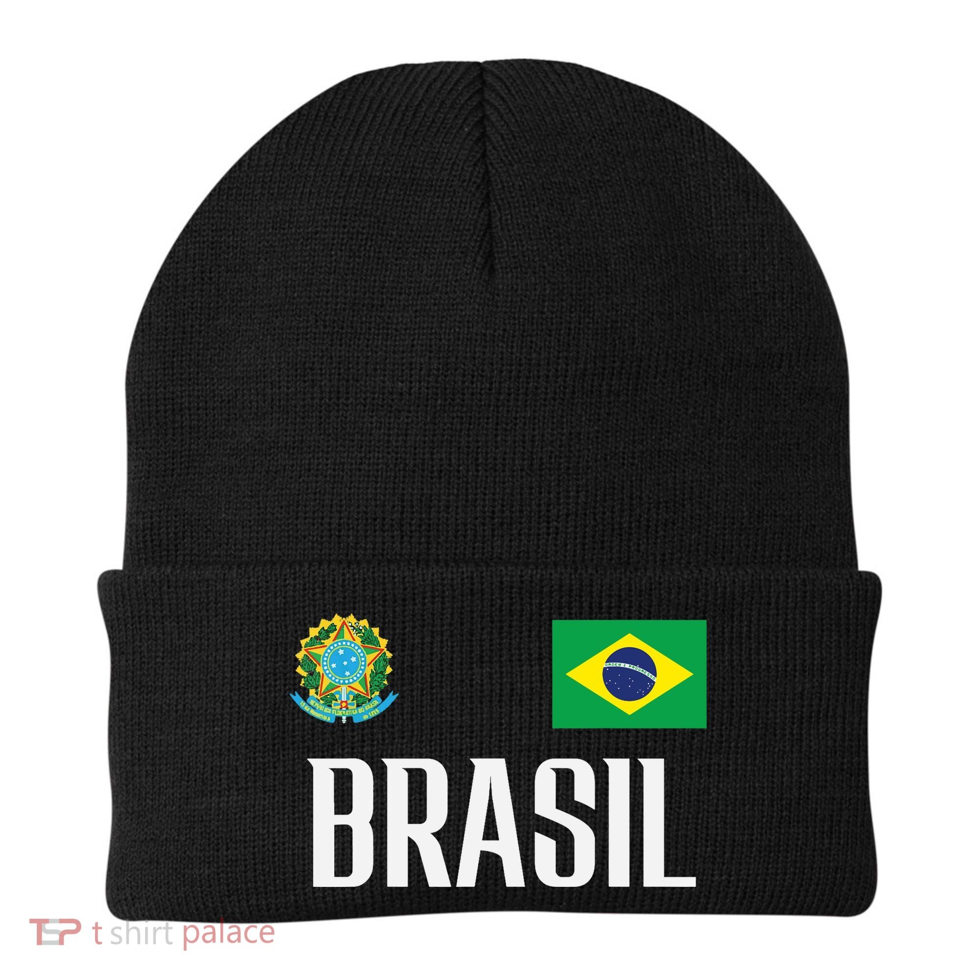 Brasil Flag Brazil Football Soccer Fan Beanie
