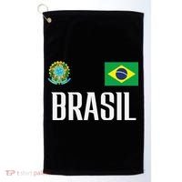 Brasil Flag Brazil Football Soccer Fan Golf Towel thumb 0