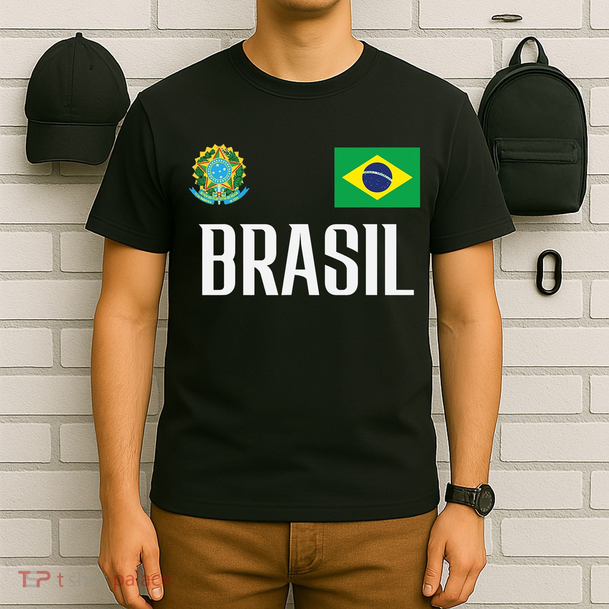 Brasil Flag Brazil Football Soccer Fan T-Shirt