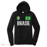 Brasil Flag Brazil Football Soccer Fan Women's Hoodie thumb 0