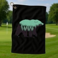 Bear Forest Golf Towel thumb 1