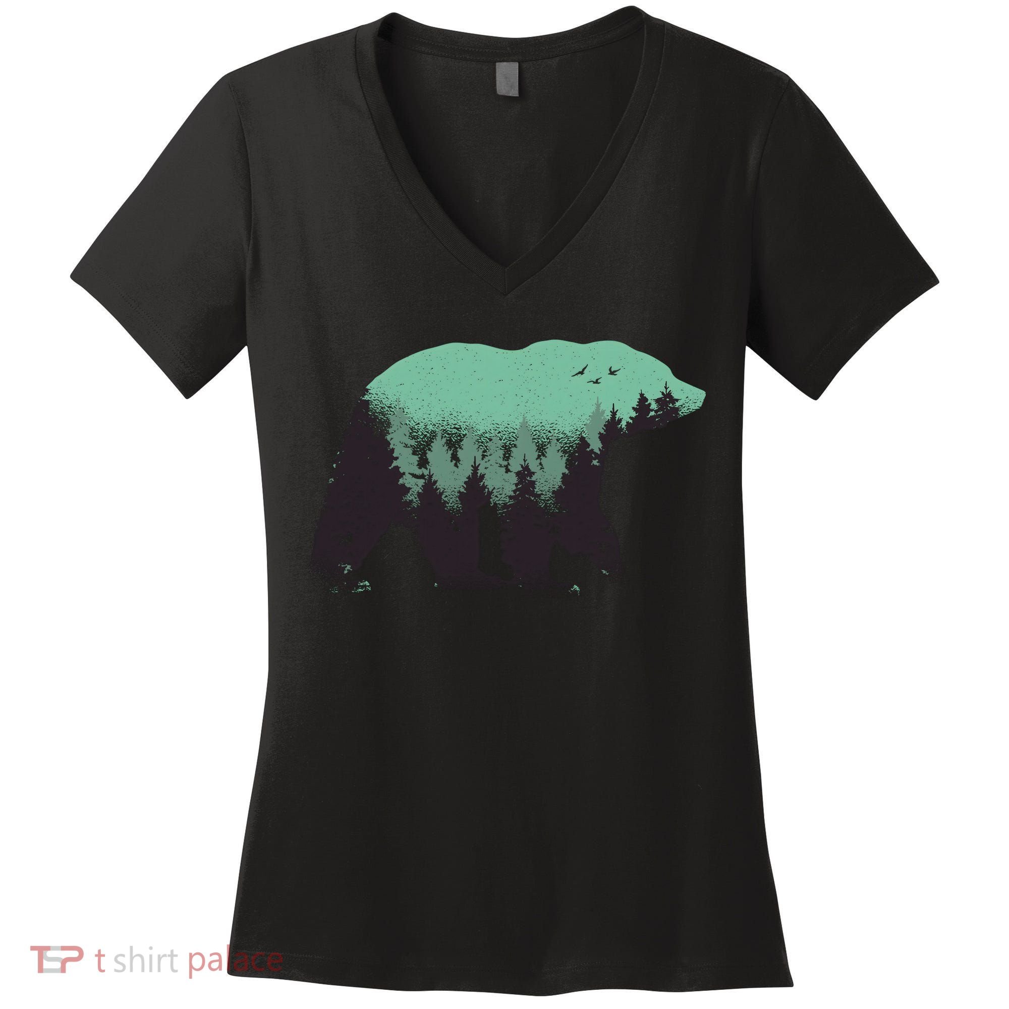 Bear Forest Women's V-Neck T-Shirt
