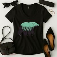 Bear Forest Women's V-Neck T-Shirt thumb 2