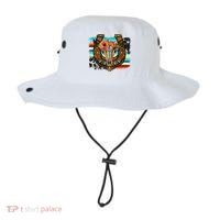 Boho Flower Bull Skull Horseshoes Western Cowhide Serape Bucket Hat thumb 0